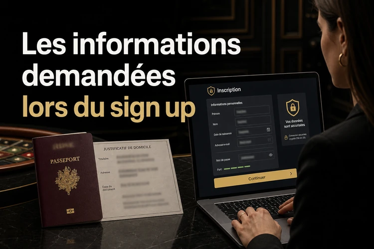 Les informations demandées lors du sign up